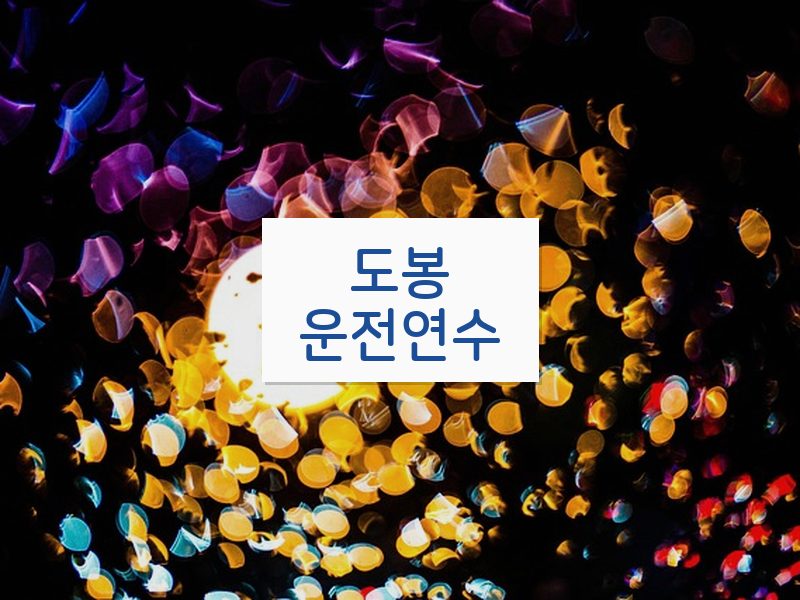 도봉운전연수 후기