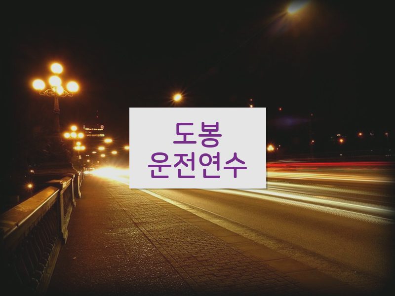 도봉운전연수 후기