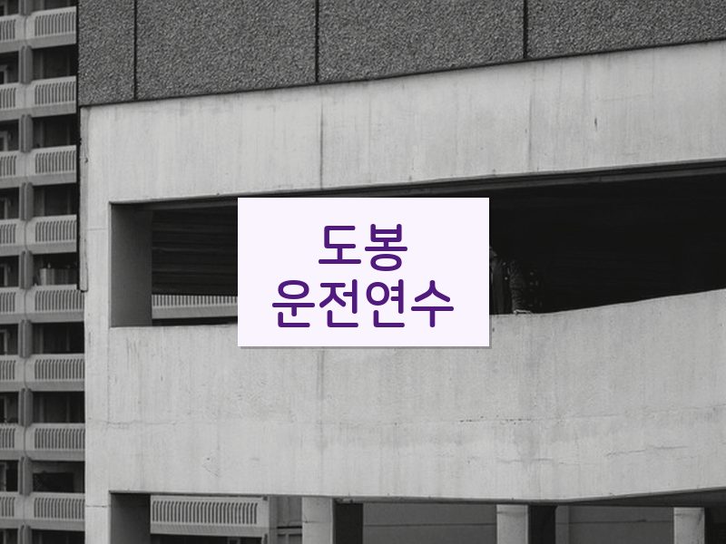 도봉운전연수 후기