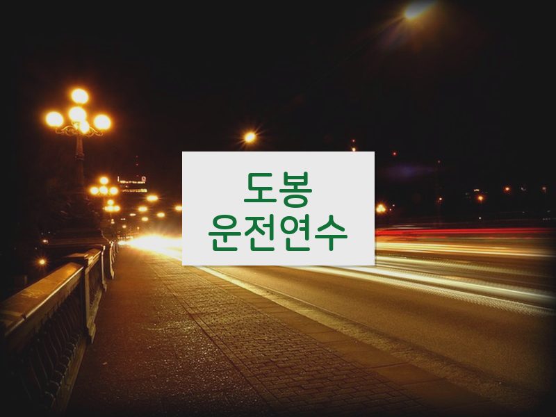 도봉운전연수 후기