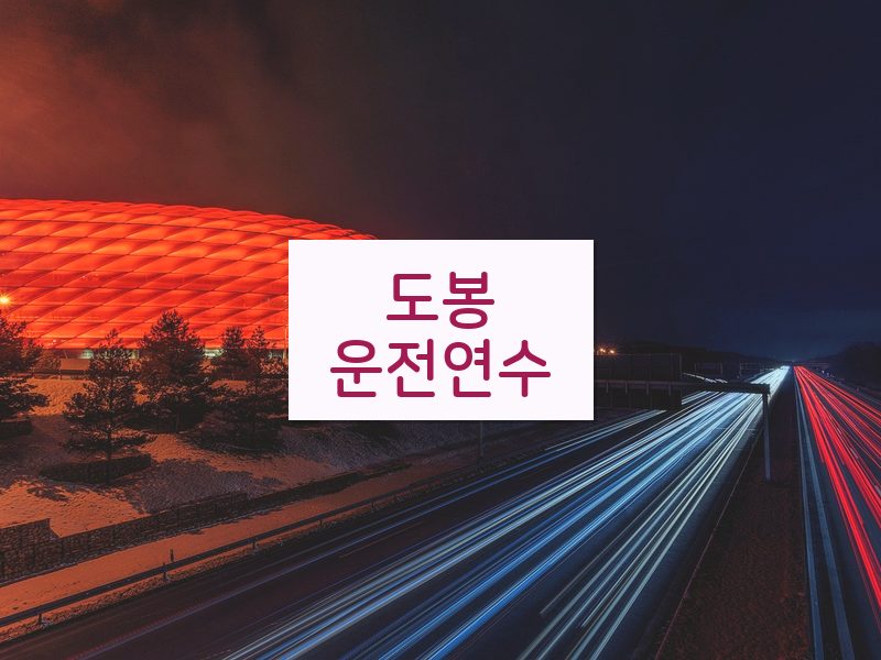 도봉운전연수 후기