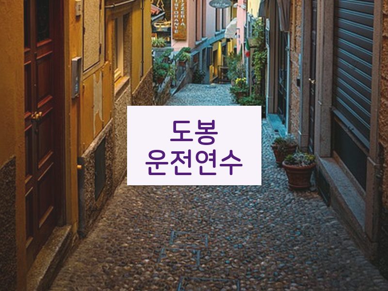 도봉운전연수 후기