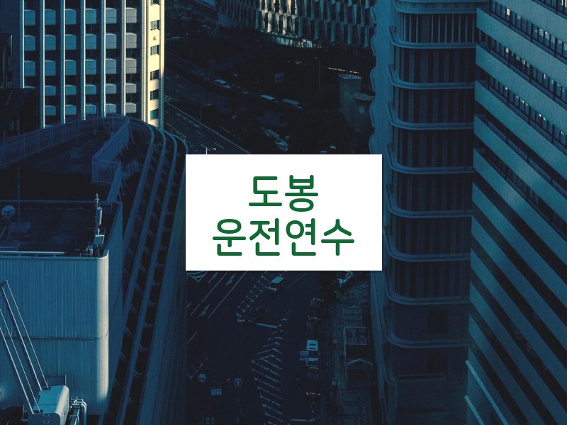 도봉운전연수 후기