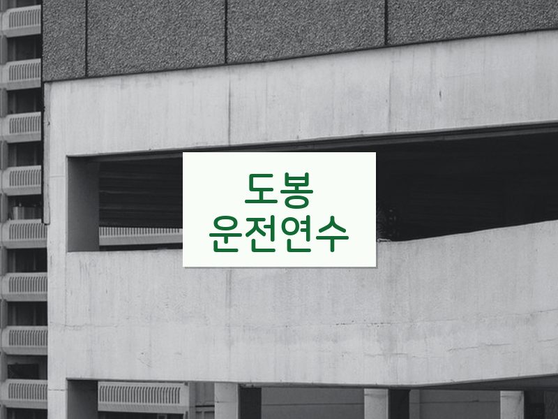 도봉운전연수 후기